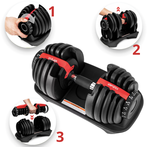 Гантель  Gymtek 2,5-24 кг G-66882 - фото №6